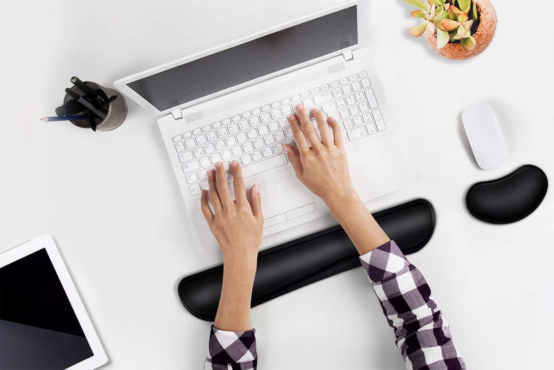 TONOS Keyboard Wrist Rest - 17" Wrist Rest for Computer Keyboard with Memory Foam, Ergonomic Design Wrist Rest Set for Easy Typing, Wrist Pain Relief, Anti-Skid Wrist Rest for Office/Gaming/Laptop - Image 2